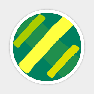 Tropical Green Army Abstract Art Magnet